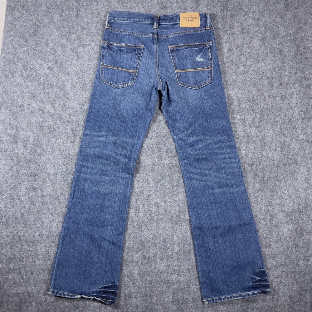 Vtg Abercrombie & Fitch Baxter Jeans Mens 28x30 Blue Low Rise Slim Bootcut Denim